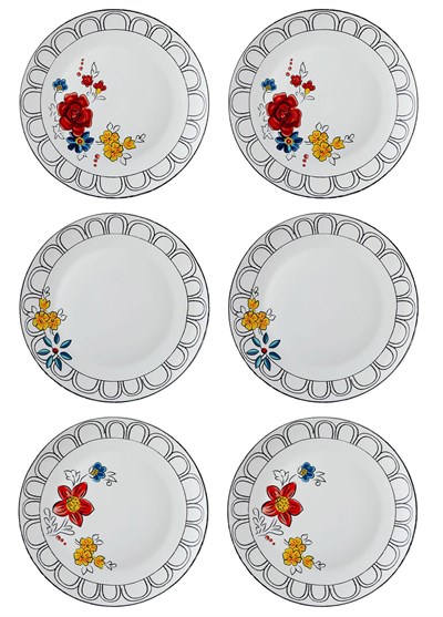 The Mia Fiore Servis Tabağı 6 Kişilik