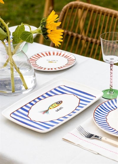 The Mia Fish Dikdörtgen Servis 33x21 cm