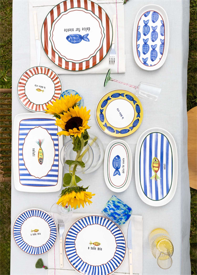 The Mia Fish Oval Servis 2li 21 cm