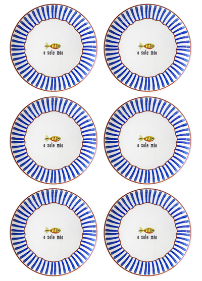 The Mia Fish Servis Tabağı 6lı Set 26 cm