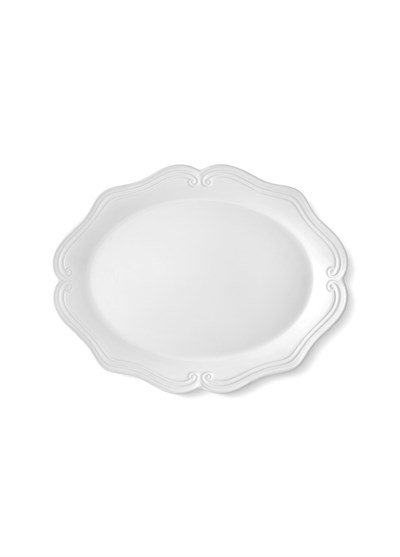 The Mia Grande Servis Tabağı Beyaz 41x32 cm GRD0008