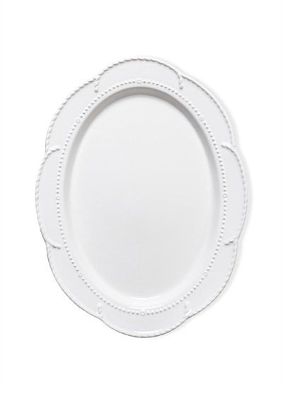 The Mia Grande Servis Tabağı Beyaz 41x31 cm GRD0012
