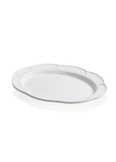 The Mia Grande Servis Tabağı Beyaz 41x31 cm GRD0012
