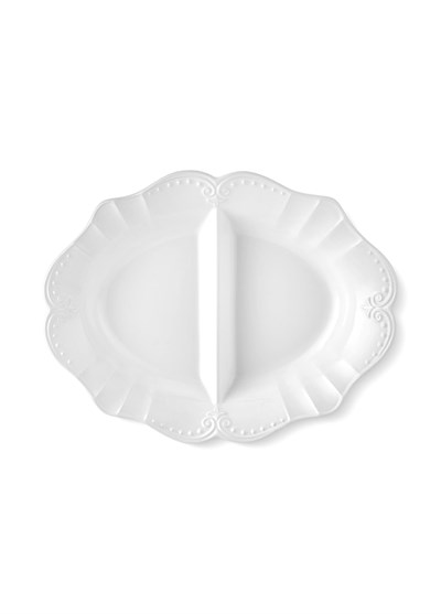 The Mia Grande Servis Tabağı Beyaz 41x32 cm GRD0006
