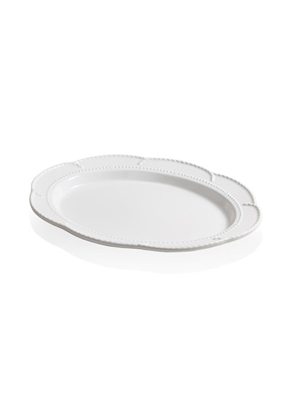 The Mia Grande Servis Tabağı Beyaz 41x31 cm GRD0012
