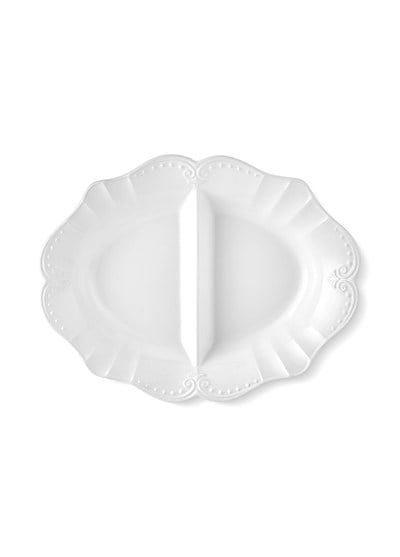 The Mia Grande Servis Tabağı Beyaz 41x32 cm GRD0006