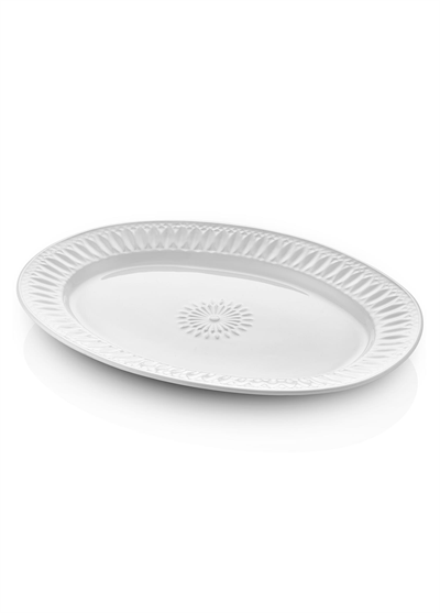 The Mia Grande Servis Tabağı Beyaz 50x37 cm