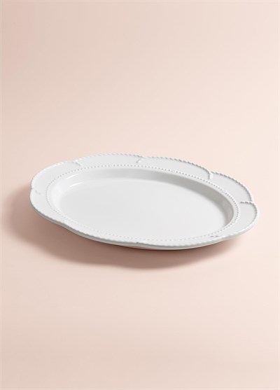 The Mia Grande Servis Tabağı Beyaz 41x31 cm GRD0012