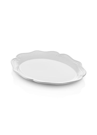 The Mia Grande Servis Tabağı Beyaz 41x32 cm GRD0008