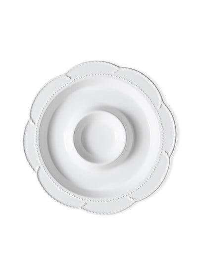 The Mia Grande Servis Tabağı Bölmeli Beyaz 39 cm GRD0013