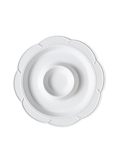The Mia Grande Servis Tabağı Bölmeli Beyaz 39 cm GRD0013