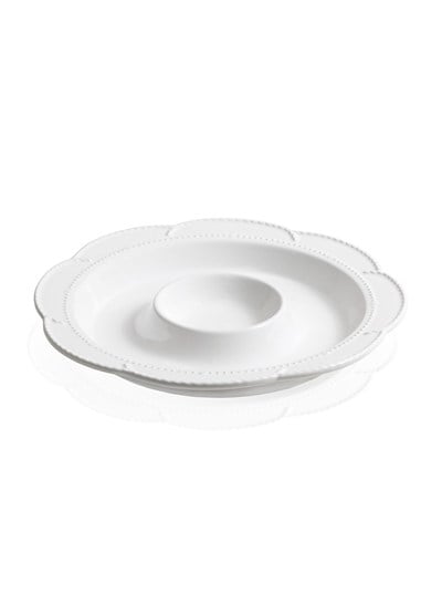 The Mia Grande Servis Tabağı Bölmeli Beyaz 39 cm GRD0013