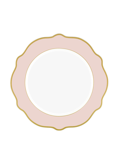 The Mia Jaswely Servis Tabağı 6 Parça Pembe 27 Cm