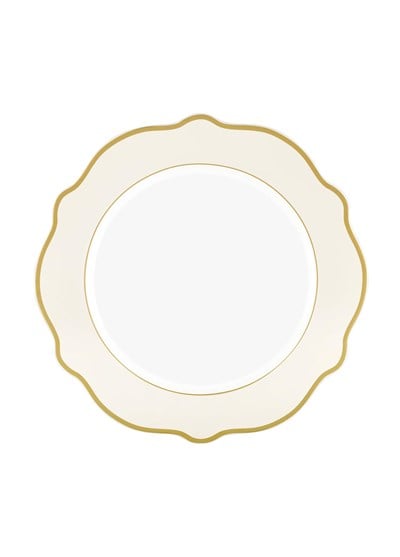 The Mia Jaswely Servis Tabağı 6 Parça Krem 27 Cm