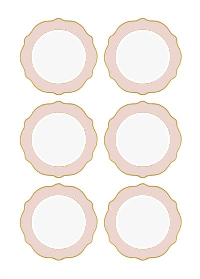 The Mia Jaswely Servis Tabağı 6 Parça Pembe 27 Cm