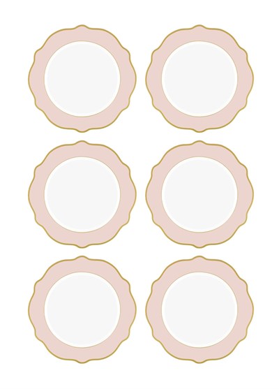 The Mia Jaswely Servis Tabağı 6 Parça Pembe 27 Cm