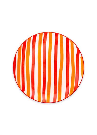 The Mia Joy Servis Tabağı 6lı Set Kırmızı 26 cm