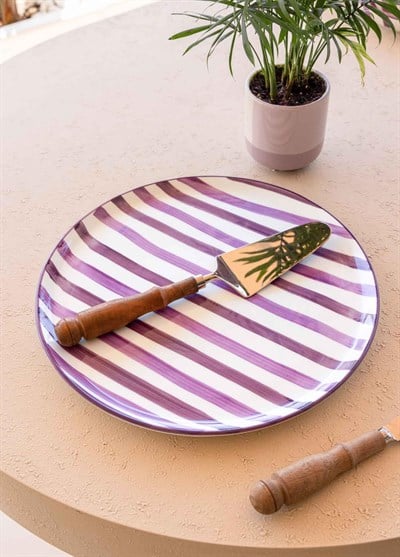 The Mia Joy Servis Tabağı Mor 30 cm