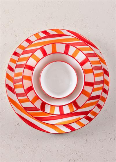 The Mia Joy Servis Tabağı Kırmızı 30 cm