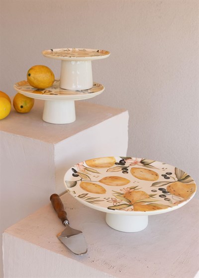 The Mia Limoncello Ayaklı Servis Tabağı 19 cm