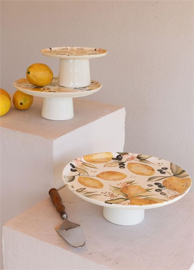 The Mia Limoncello Ayaklı Servis Tabağı 30x10 cm