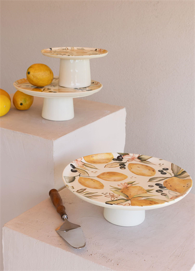 The Mia Limoncello Ayaklı Servis Tabağı 19 cm
