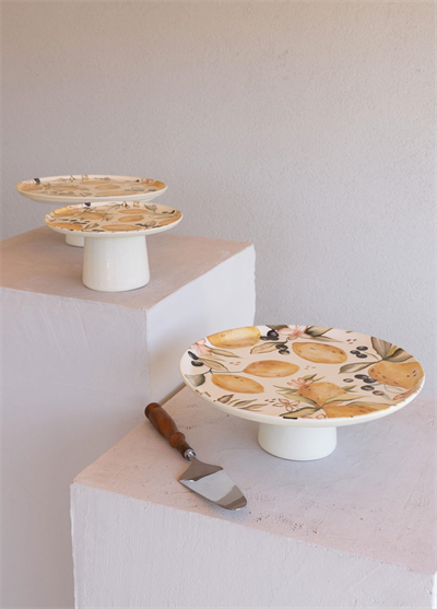 The Mia Limoncello Ayaklı Servis Tabağı 30 cm