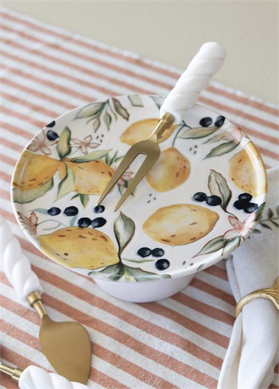The Mia Limoncello Ayaklı Servis Tabağı 26 cm
