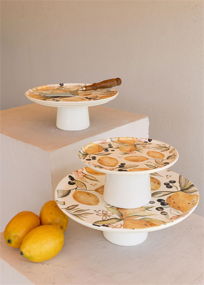 The Mia Limoncello Ayaklı Servis Tabağı 26 cm