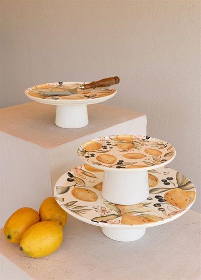 The Mia Limoncello Ayaklı Servis Tabağı 19 cm