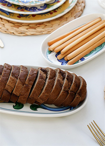 The Mia Limoncello Oval Servis 2li Set Gri 26 cm