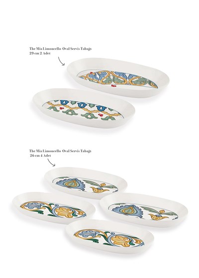 The Mia Limoncello Oval Servis Takımı 6 Parça