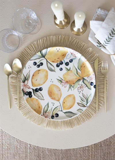 The Mia Limoncello Servis Tabağı 6lı Set 26 cm LMN013