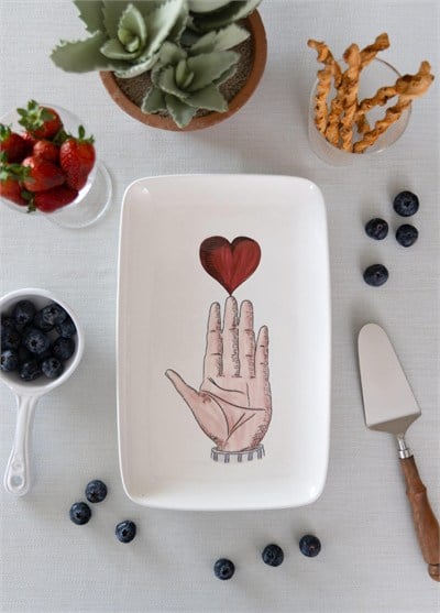 The Mia Luv Dikdörtgen Servis Tabağı 31x20 cm