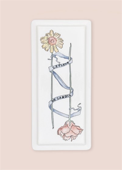 The Mia Luv Dikdörtgen Servis Tabağı 35x16 cm