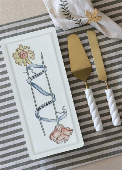 The Mia Luv Dikdörtgen Servis Tabağı 35x16 cm