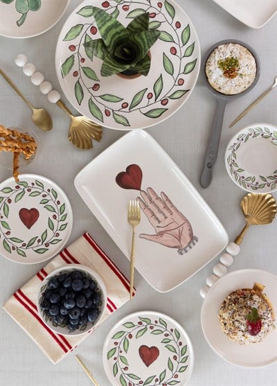 The Mia Luv Dikdörtgen Servis Tabağı 31x20 cm