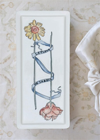 The Mia Luv Dikdörtgen Servis Tabağı 35x16 cm
