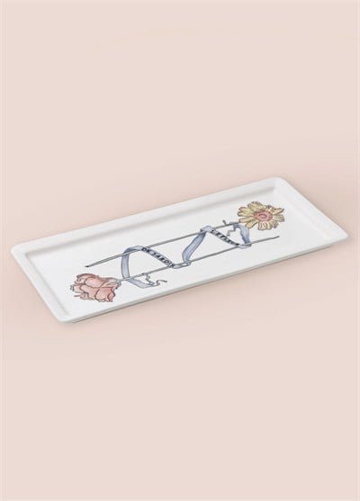 The Mia Luv Dikdörtgen Servis Tabağı 35x16 cm