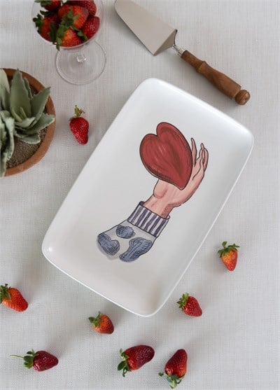 The Mia Luv Dikdörtgen Servis Tabağı 31x20 cm