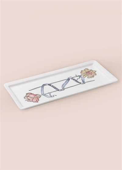 The Mia Luv Dikdörtgen Servis Tabağı 35x16 cm