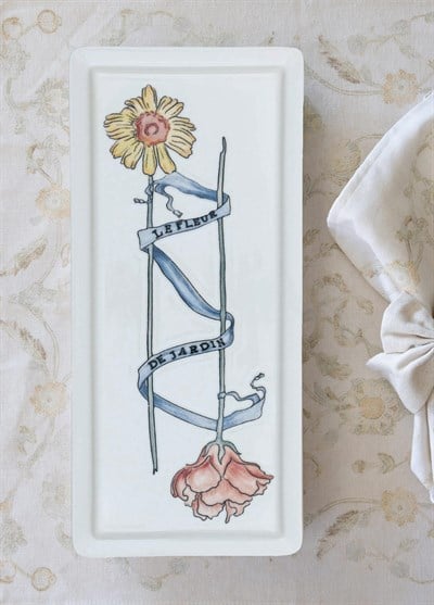 The Mia Luv Dikdörtgen Servis Tabağı 35x16 cm