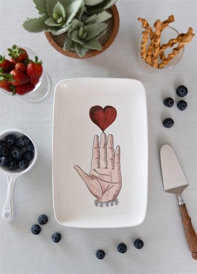 The Mia Luv Dikdörtgen Servis Tabağı 31x20 cm