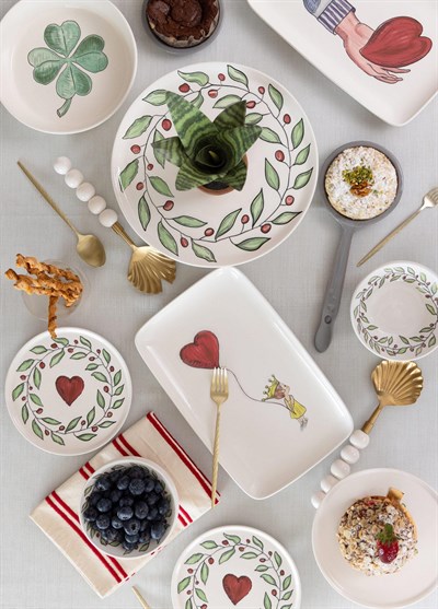 The Mia Luv Dikdörtgen Servis 33x21 cm