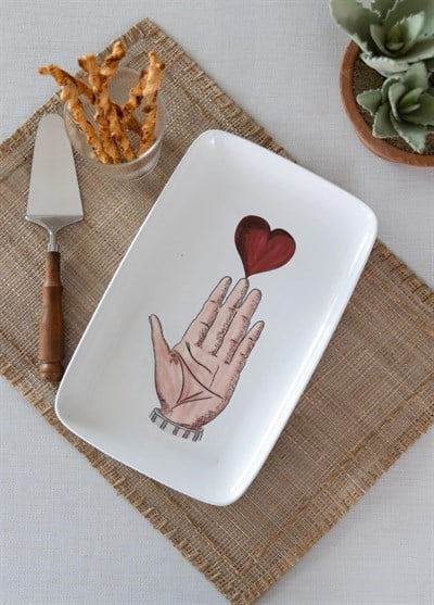 The Mia Luv Dikdörtgen Servis Tabağı 31x20 cm