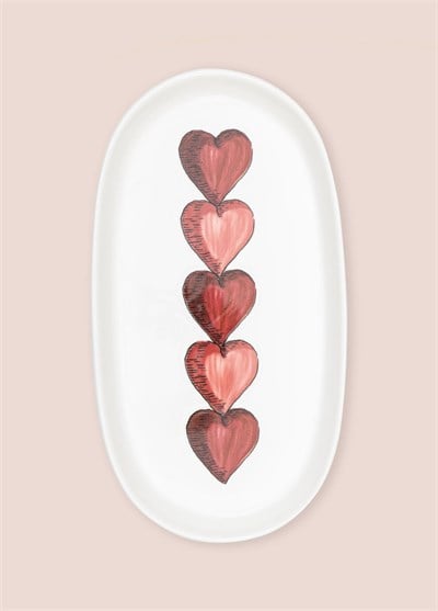 The Mia Luv Oval Servis Tabağı 2li 29 cm