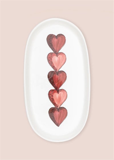 The Mia Luv Oval Servis Tabağı 2li Set 29 cm