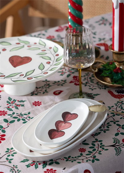 The Mia Luv Oval Servis 4lü 21 cm