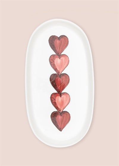The Mia Luv Oval Servis Tabağı 2li 29 cm