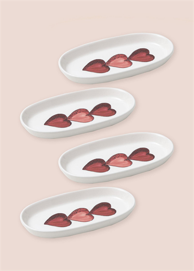 The Mia Luv Oval Servis 4lü 21 cm